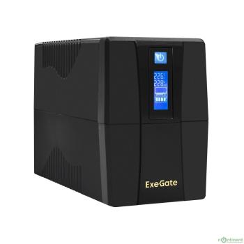 Exegate EP212515RUS ИБП Exegate Power Smart ULB-600 LCD <600VA, Black, 2 евророзетки, USB>