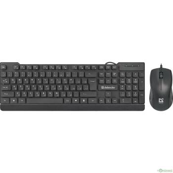 Defender Клавиатура + мышь York C-777 RU [45779] {Проводной набор,черный,мультимедиа}