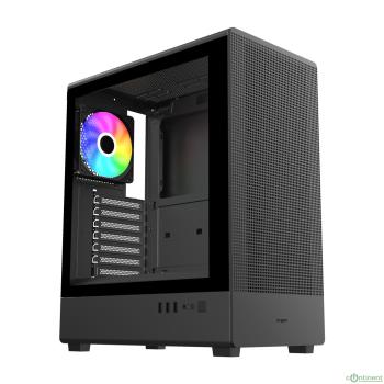 FSP Корпус ATX Minitower M221-BA, USB3.0 x 1/USB2.0 x 2, Black