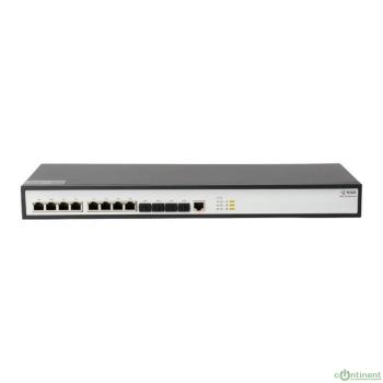 SNR SNR-S5310X-8TX-UPS Управляемый коммутатор уровня 2+, 8 портов 1/2.5/5/10GBASE-T, 4 порта 1/10G SFP+ встроенный БП ~220V AC, разъем для АКБ 12V с возможностью заряда