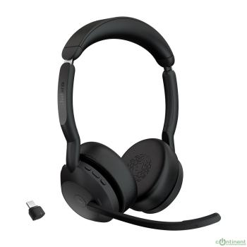Jabra 25599-999-899 Наушники с микрофоном Jabra Evolve2 55, Link380c MS Stereo черный накладные BT оголовье (25599-999-899)