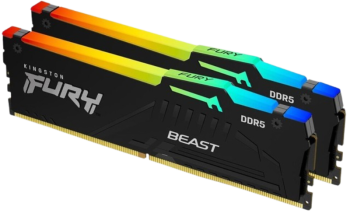 Модуль памяти DDR5 32Gb (2x16Gb) 6000MHz Kingston Fury Beast RGB  KF560C36BBE2AK2-32