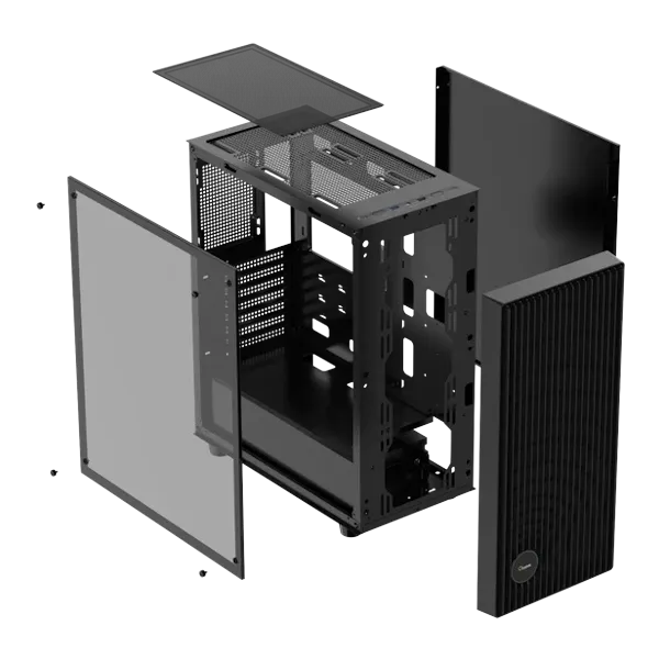 Корпус Ocypus Gamma C70 BK ARGB, чёрный, ATX, Midi-Tower