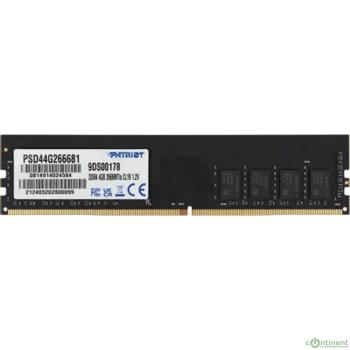 Patriot DDR4 DIMM 4GB PSD44G266681 PC4-21300, 2666MHz