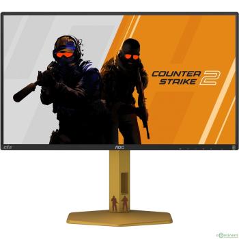LCD AOC 24.5" CS25G Black {1920x1080 300Hz 0.3/1ms 400cd 2xHDMI DisplayPort 4xUSB USB-C Tilt Swiv HAS Pivot Internal Vesa}