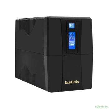 Exegate EX292771RUS ИБП ExeGate Power Smart ULB-650.LCD.AVR.4C13 <650VA/360W, LCD, AVR, 4*C13, Black>