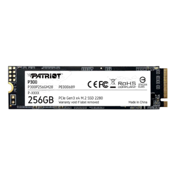 256GB Patriot P300 SSD, M.2, 256 ГБ, PCI-E 3.0 x4, NVMe, 1700 МБ/сек, 1100 МБ/сек, QLC
