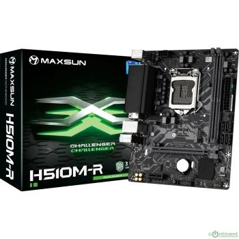 MAXSUN MS-Challenger H510M-R (Socket 1200, mATX, H510, 2*DDR4, VGA+HDMI, 3*SATA3, 1*M.2, 1*PCIEx16/1*PCIEx1, 6*USB 2.0,2*USB 3.2 Gen1, LAN 1*1G, RTL)
