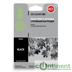CACTUS CLI-451BK Картридж струйный CS-CLI451BK черный для Canon MG 6340/5440/IP7240 (10,2ml)