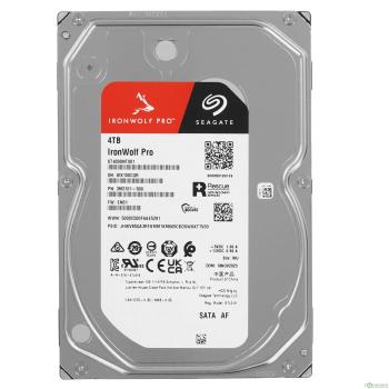 4TB Seagate Ironwolf Pro (ST4000NT001) {SATA 6.0Gb/s, 7200 rpm, 256mb buffer, 3.5", для NAS}