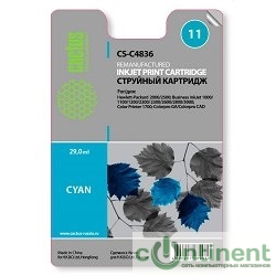Cactus C4836A Картридж №11 для HP BIJ 1000/1100/1200/2200/2300/2600/2800, голубой