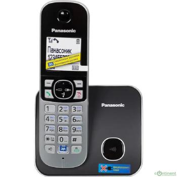 Panasonic KX-TG6811RUB  (черный) {Беспроводной DECT,40 мелодий,телефонный справочник 120 зап.}