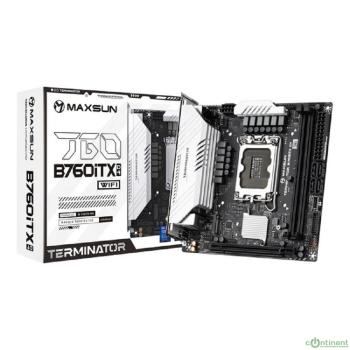 MAXSUN MS-Terminator B760ITX D4 WIFI V3 (Socket 1700, mini-ITX, 2*DDR4(64Gb), DP/HDMI, 4*SATA3,  2*M.2, 1xPCI-E 5.0 x16, 4*USB 3.2, 1*Type-C,  LAN 1*2.5G,  RTL)