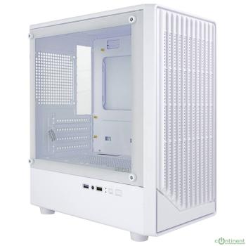 Корпус Ginzzu CL413 mATX передняя панель Решетка белый