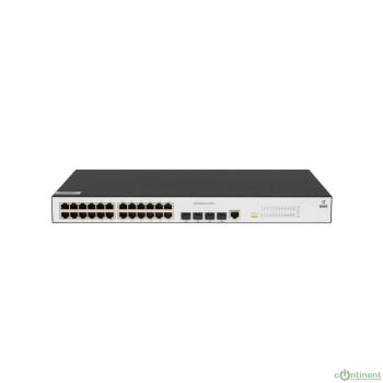 SNR-S2982G-24T-POE-E Управляемый гигабитный PoE коммутатор уровня 2, 24 порта 10/100/1000Base-T с поддержкой PoE, 4 порта 100/1000Base-X (SFP), бюджет PoE 370 Вт, встроенный БП ~220V AC.