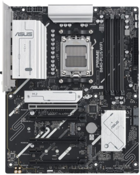 ASUS PRIME B840-PLUS WIFI ATX, сокет AM5, чипсет AMD B840, 4xDDR5, PCI-E 4.0, 3xM.2, Type-C, сеть: 2.5 Гбит/с, Wi-Fi, Bluetooth, HDMI, DisplayPort