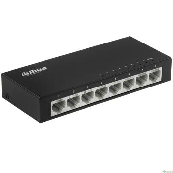 DAHUA DH-PFS3008-8ET 8-портовый коммутатор  8 RJ45 10/100 Мбит/с;  1.6 Гбит/с