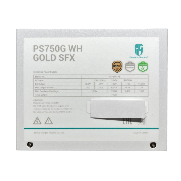 750W GamerStorm (DeepCool) PS750G WH, SFX12V 4.1, активный PFC