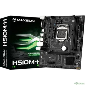 MAXSUN MS-Challenger H510M-H (Socket 1200, mATX, H470, 2*DDR4, VGA+HDMI, 3*SATA3, 1*M.2, 1*PCIEx16/1*PCIEx1, 6*USB 2.0, 2*USB 3.2 Gen1, LAN 1*1G, RTL)