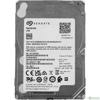 4TB Seagate Mobile Barracuda Guardian (ST4000LM024) {SATA 6.0Gb/s, 5400 rpm, 128mb buffer}