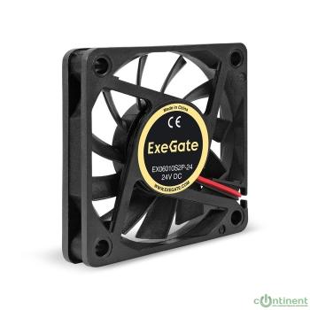 Exegate EX295203RUS Вентилятор 24В DC ExeGate EX06010S2P-24 (60x60x10 мм, Sleeve bearing (подшипник скольжения), 2pin, 3000RPM, 24.1dBA)