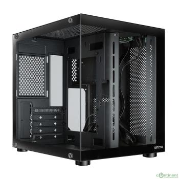 Ginzzu V100 закаленное стекло 1*USB 3.0,1*USB 2.0, AU mATX