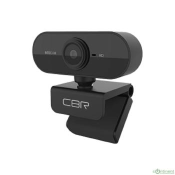 CBR CW 852HD Black, Веб-камера с матрицей 1,3 МП, разрешение видео 1280х720, USB 2.0, встроенный микрофон с шумоподавлением, фикс.фокус, крепление на мониторе, длина кабеля 1,5 м, цвет чёрный