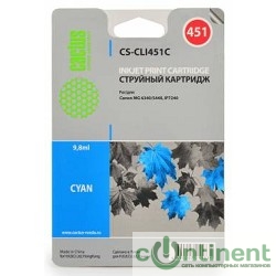 CACTUS CLI-451C Картридж струйный CS-CLI451C голубой для Canon MG 6340/5440/IP7240 (10,2ml)