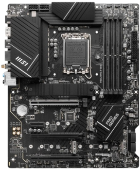 MSI PRO Z790-P WIFI ATX, сокет LGA 1700, чипсет Intel Z790, 4xDDR5, PCI-E 5.0, PCI-E 4.0, 4xM.2,  Type-C, сеть: 2.5 Гбит/с, Wi-Fi, Bluetooth, HDMI, DisplayPort