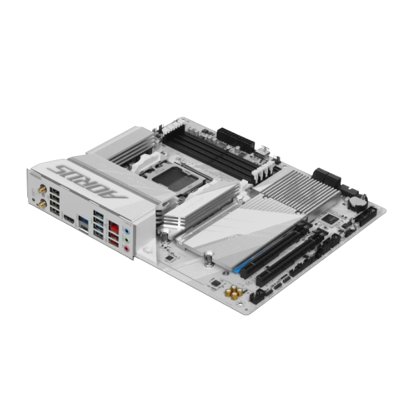 Gigabyte B650E AORUS ELITE X AX ICE ATX, Socket AM5, чипсет AMD B650E, 4xDDR5, PCI-E 5.0, 3xM.2, Type-C,сеть: 2.5 Гбит/с, Wi-Fi, Bluetooth, HDMI, подсветка