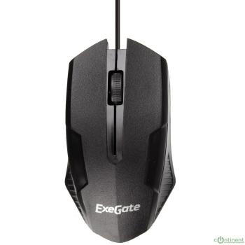 Exegate EX279944RUS Мышь Exegate SH-9025L2 <black, optical,  3btn/scroll, 1000dpi, USB, шнур 2,2м>, Color box