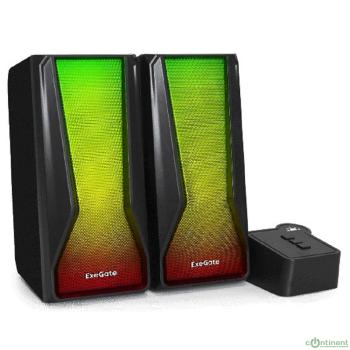 ExeGate Accord 230 EX289687RUS (питание USB,Bluetooth, 2х3Вт (6Вт RMS), 60-20000Гц, цвет черный, RGB подсветка, Color Box)