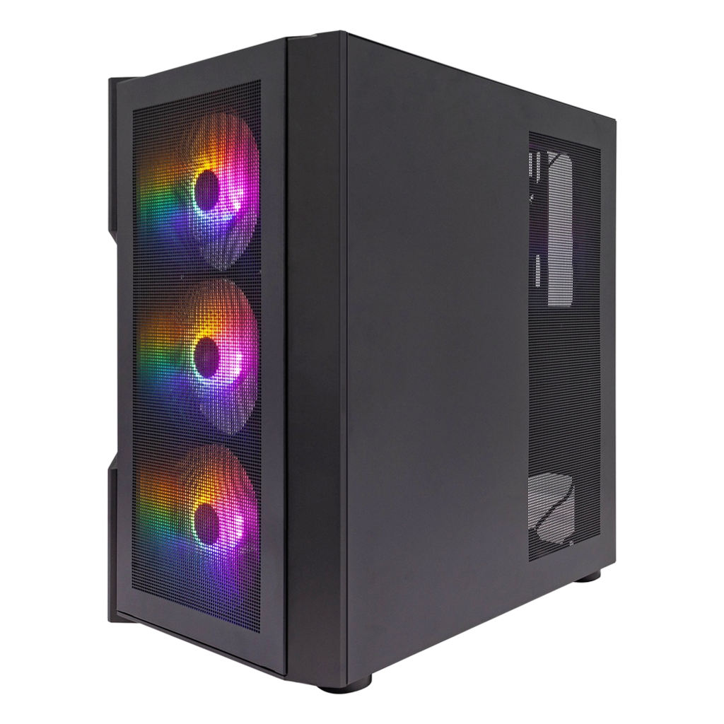 Корпус 1STPLAYER TRILOBITE T7-P Black / ATX / 4x120mm FRGB fans / T7-P-BK-4F1