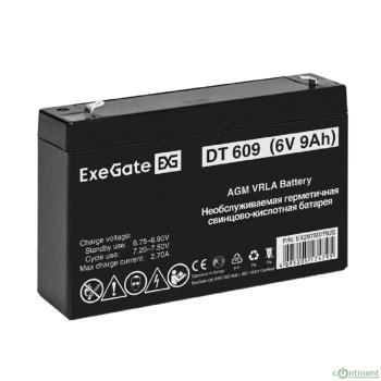 Exegate EX297507RUS Аккумуляторная батарея DT 609 (6V 9Ah, клеммы F2)
