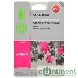 CACTUS CLI-451M Картридж струйный CS-CLI451M пурпурный для Canon MG 6340/5440/IP7240 (10,2ml)