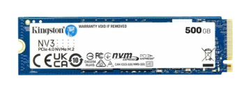 500Gb Kingston NV3 SSD, M.2, 2280, 500 Гб, PCI-E 4.0 x4, NVMe,  5000 МБ/сек,  3000 МБ/сек
