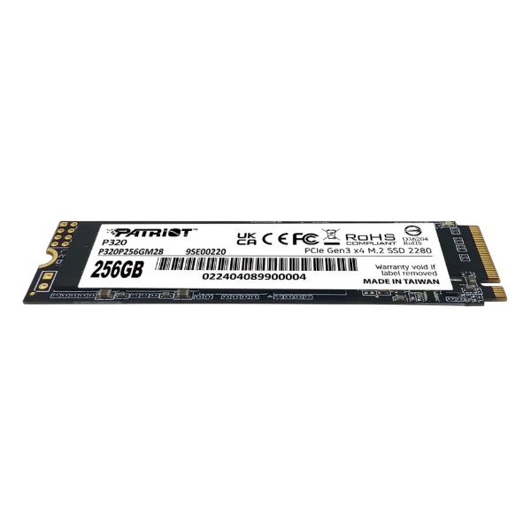 256GB Patriot P320 SSD, M.2, 2280, 256 ГБ, PCI-E 3.0 x4, NVMe, 2200 МБ/сек, 1200 МБ/сек