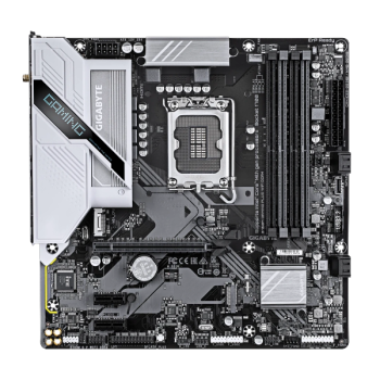 Gigabyte B760M GAMING PLUS WIFI DDR4 mATX, сокет LGA 1700, чипсет Intel B760, 4xDDR4, PCI-E 4.0, 2xM.2, Type-C,сеть: 1 Гбит/с, Wi-Fi, Bluetooth, HDMI, DisplayPort