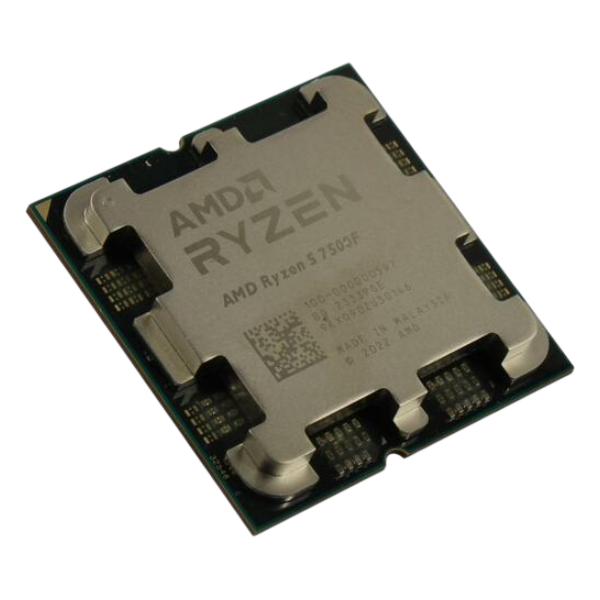 AMD Ryzen 5 7500F, Socket AM5, 6-ядерный, 3700 МГц, Turbo: 5000 МГц