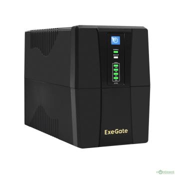 Exegate EP285473RUS ИБП ExeGate Power Back BNB-850.LED.AVR.C13.RJ <850VA/480W, LED, AVR,4*IEC-C13, RJ45/11, Black>
