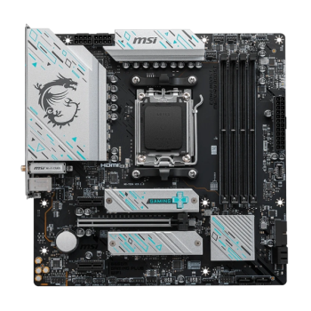 MSI B650M GAMING PLUS WIFI mATX, Socket AM5, чипсет AMD B650, 4xDDR5, PCI-E 4.0, 2xM.2, Type-C,сеть: 2.5 Гбит/с, Wi-Fi, Bluetooth, HDMI, DisplayPort
