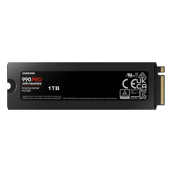 1Tb Samsung 990 PRO SSD, M.2, 2280, 1000 Гб, PCI-E 4.0 x4, NVMe, 7450 МБ/сек, 6900 МБ/сек, TLC