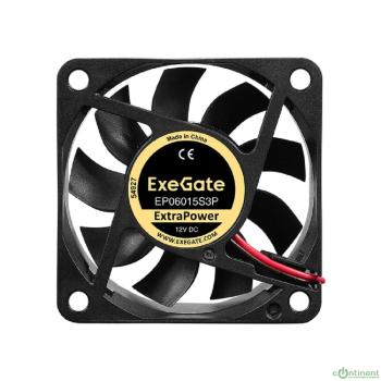 Exegate EX297029RUS Вентилятор 12В DC ExeGate ExtraPower EP06015S3P (60x60x15 мм, Sleeve bearing (подшипник скольжения), 3pin, 4800RPM, 32dBA)
