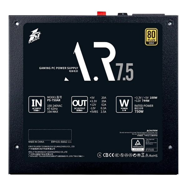 750W 1STPLAYER AR PS-750AR, ATX12V 2.4, cертификат 80 PLUS Gold