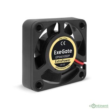 Exegate EX295216RUS Вентилятор 12В DC ExeGate ExtraPower EP04010S2P (40x40x10 мм, Sleeve bearing (подшипник скольжения), 2pin, 7500RPM, 36dBA)