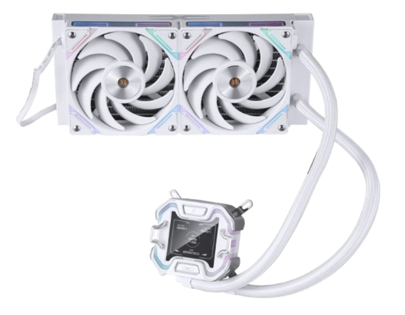 СЖО 1STPLAYER X-240 White, TDP 250 Вт, ЖК дисплей, ARGB, 2x120mm