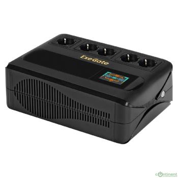 Exegate EX295685RUS ИБП ExeGate NEO Smart BU-800.LCD.AVR.5SH <800VA/480W, цветной LCD-дисплей, AVR, 5*Schuko, Black>