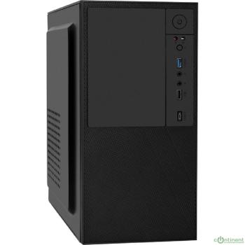 Exegate EX298010RUS Корпус Minitower BAA-308UC-AAA450 (mATX, БП AAA450 с вент. 8см, 1*USB+1*USB3.0+1*TypeC, HD Audio, черный)