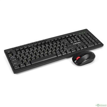 Exegate EX298904RUS Комплект беспроводной ExeGate Professional Standard Combo MK260 (клавиатура мультимедийная полноразмерная влагозащищенная 113кл. + мышь оптическая 1200dpi, 4 кнопки и колесо прокру