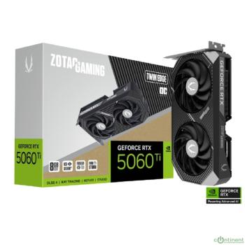 Видеокарта ZOTAC GAMING GeForce RTX 5060 Ti Twin Edge OC 8GB GDDR7 128bit 3xDP/HDMI 2*FAN (ZT-B50610H-10M) RTL